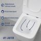 Унитаз подвесной Lauter Square с жестким сиденьем Soft Close 214903 + Breez 21GN7071CH скрытое крепление