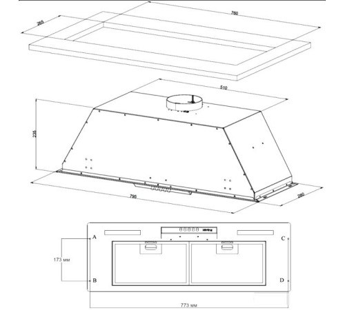 Кухонная вытяжка Korting KHI 9931 W