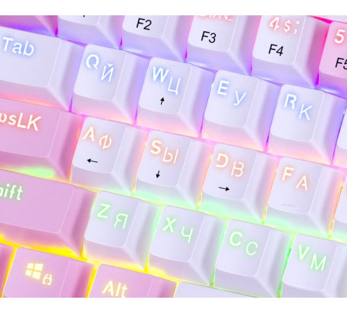 Клавиатура Redragon Fizz розовый/белый