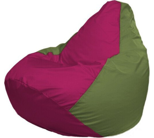 Кресло-мешок Flagman Груша Макси Г2.1-387 оливковый/фуксия