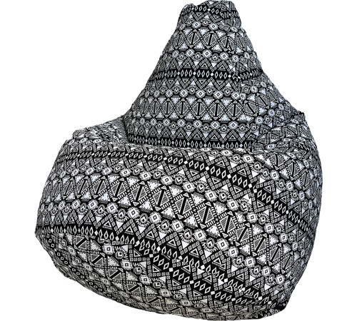 Кресло-мешок Flagman Груша Мега XXXL Г3.8-11 черный/белый