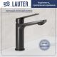 Умывальник Lauter 21441A + Sky 21СК533BS с сифоном 21635B черный матовый