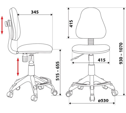 Компьютерное кресло Бюрократ KD-4-F/TW-96-1 оранжевый