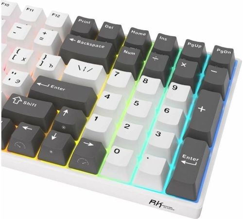 Клавиатура Royal Kludge RK100 RGB белый/серый, RK Brown