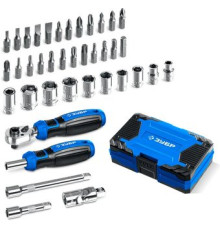 Набор отвертка с битами и головками Зубр 25180 39 предметов