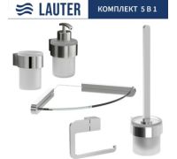 Набор аксессуаров для ванной Lauter 21TS3018 + 21TS3020 + 21TS3014 + 21TS3007 + 21TS3022 Chrome, 5 предметов