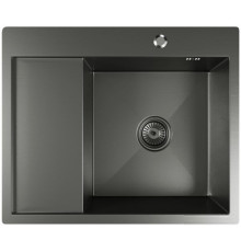 Кухонная мойка Mixline Pro 552929 черный графит, с сифоном