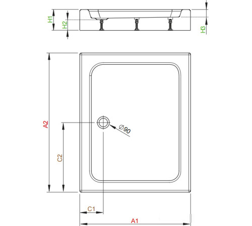 Душевой поддон Radaway Laros D Compact 120x80 [SLD81217-01]