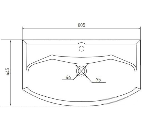Умывальник Акватон Смайл 80 81x45 [1WH207783]