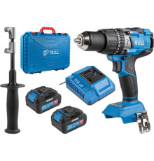 Ударная дрель-шуруповерт Bull SR 1805 с 2-мя АКБ 4 Ah, кейс