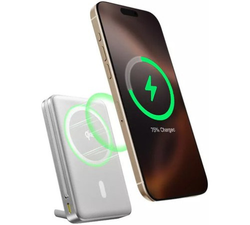 Внешний аккумулятор Baseus Nomos Qi2 Magnetic Power Bank 10000mAh серебристый