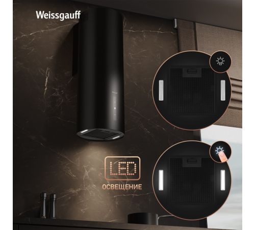 Кухонная вытяжка Weissgauff TUBUS 90 Black Edition 2025