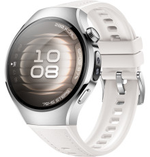 Умные часы Huawei Watch 5 42 мм серебристый, с белым силиконовым ремешком, международная версия