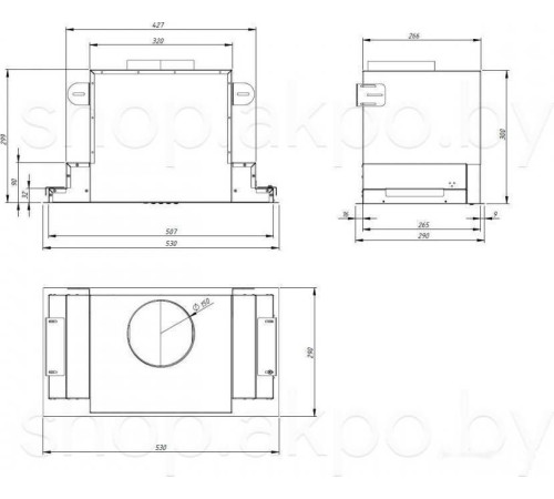 Кухонная вытяжка Akpo Neva Glass 60 WK-10 черное стекло/нержавеющая сталь