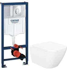 Унитаз подвесной Lauter Nuremberg 21811 + 38721001 с кнопкой смыва