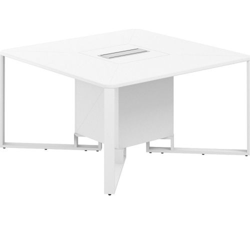 Офисный стол для переговоров Norden 140x140x75 SP.0101.WH.WH.WH белый/белый/белый/серый