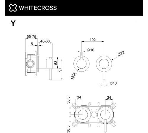 Смеситель Whitecross Y1242BL черный матовый