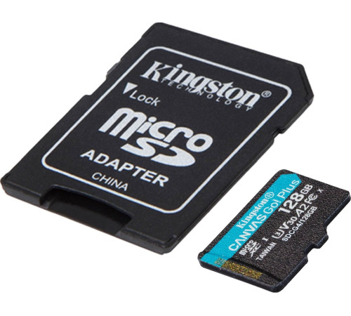 Карта памяти Kingston Canvas Go! microSDXC 128GB SDCG4/128GB с адаптером