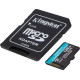 Карта памяти Kingston Canvas Go! microSDXC 128GB SDCG4/128GB с адаптером