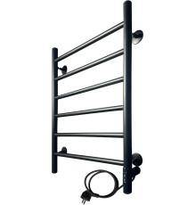 Полотенцесушитель Ростела Виктория 50x70/6 с диммером, черный правый