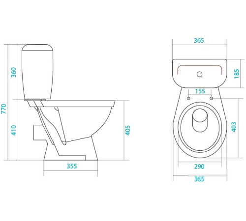 Унитаз Santek Паллада 1.WH30.2.371
