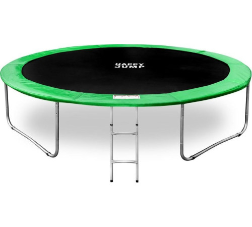 Батут GetActive Jump 8ft - 252 см с лестницей, внешней сеткой зеленый