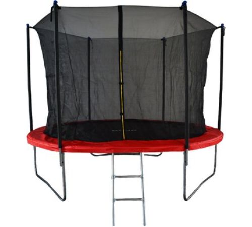 Батут GoUP Elite 10FT с сеткой и лестницей, красный