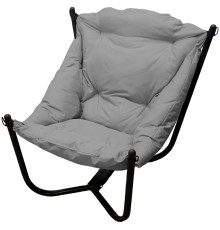 Кресло M-Group Чил 12360409 черный/серая подушка