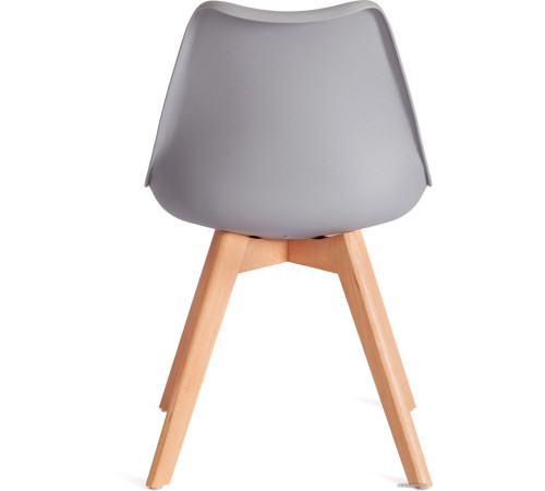 Стул TetChair Tulip дерево/пластик/экокожа серый