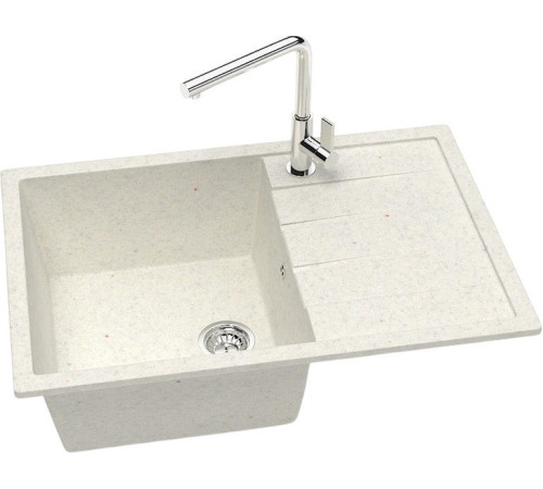 Кухонная мойка MARRBAXX Карельский камень модель 161/Q7 F161Q007 белый/хлопок