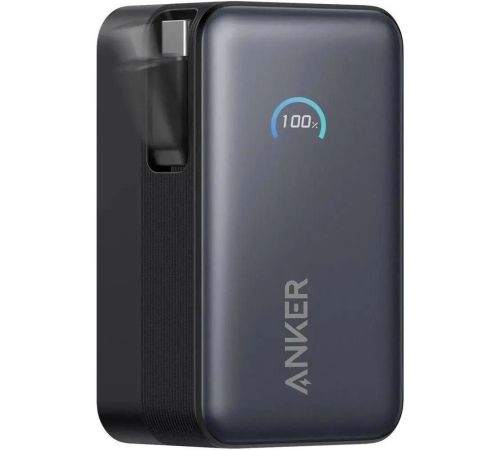 Внешний аккумулятор Anker Nano Power Bank Built-in USB-C A1638 45W 10000mAh черный