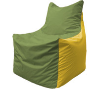 Кресло-мешок Flagman Фокс Ф2.1-228 оливковый/желтый