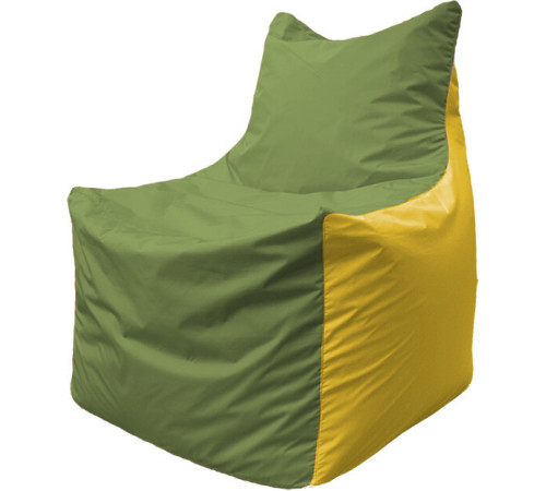 Кресло-мешок Flagman Фокс Ф2.1-228 оливковый/желтый