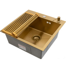 Кухонная мойка ARFEKA ECO AR мойка 500*500, роллер-мат, дозатор Gold