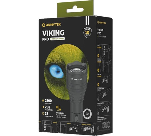 Фонарь Armytek Viking Pro Magnet USB белый