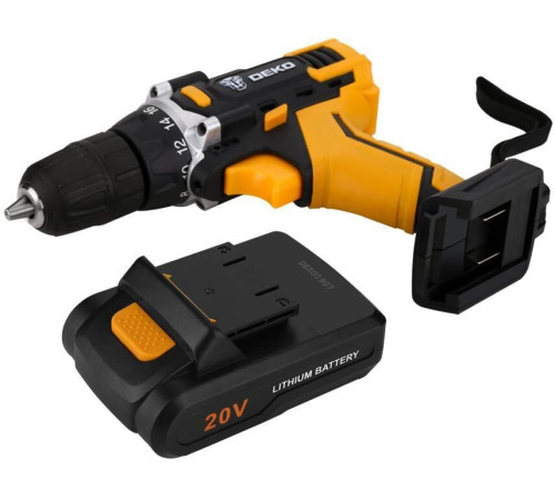 Дрель-шуруповерт Deko DKCD20FU-Li SET 63 063-4175 с 2-мя АКБ, кейс