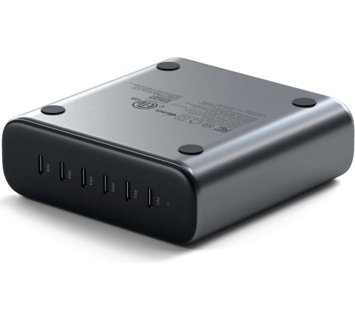 Сетевое зарядное Satechi 200W USB-C 6-Port GaN Charger ST-C200GM-EU