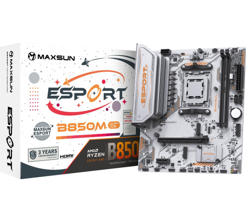 Материнская плата Maxsun eSport B850M WiFi Ice