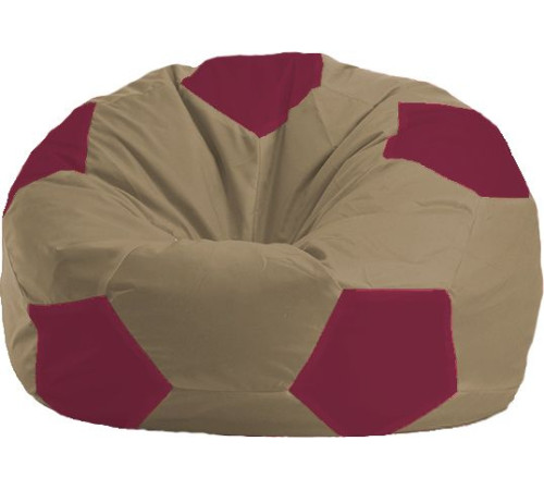 Кресло-мешок Flagman Мяч Стандарт М1.1-97 бежевый/бордовый
