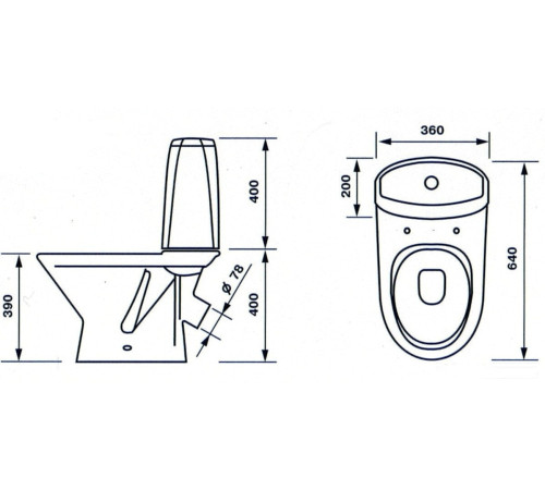 Унитаз напольный Оскольская керамика Хлоя Стандарт белый