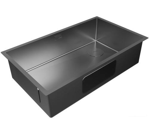 Кухонная мойка Paulmark NEXT-SKEW 74 Uni PM887444-GM черный/вороненая сталь