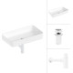 Умывальник Lauter 21487-60 + клапан 21190W + сифон 21635W белый матовый