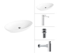 Умывальник Lauter 21571 + Cascade 21СК0655C + сифон 21635CH + дон.клапан 21190CH хром