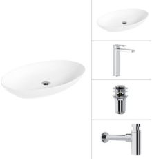 Умывальник Lauter 21571 + Cascade 21СК0655C + сифон 21635CH + дон.клапан 21190CH хром