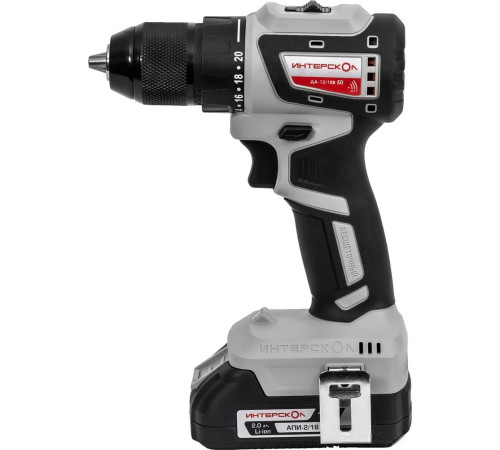 Дрель-шуруповерт Интерскол ДА-13/18В с 2-мя АКБ, кейс