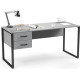 Стол Soma Slava 160x66 серый/черный