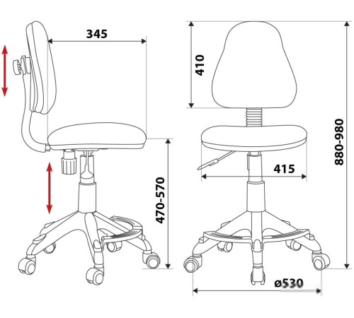 Компьютерное кресло Бюрократ KD-4-F/TW-55 голубой