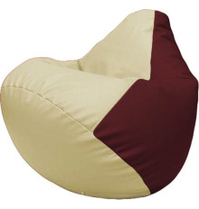 Кресло-мешок Flagman Груша Макси Г2.3-1032 светло-бежевый/бордовый