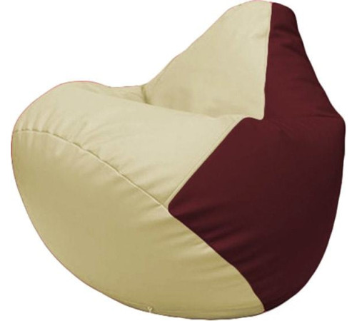 Кресло-мешок Flagman Груша Макси Г2.3-1032 светло-бежевый/бордовый