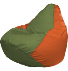 Кресло-мешок Flagman Груша Макси Г2.1-227 оранжевый/оливковый